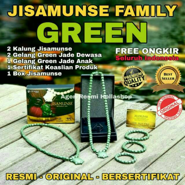 Promo Paket Family Kalung dan Gelang Kesehatan Jisamunse Green Jade