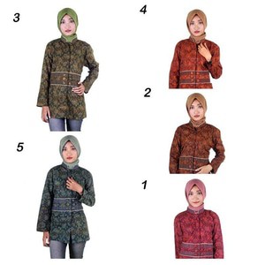 Blus Batik I Blouse Batik I Blus Kerja Wanita Batik Dewi - Warna 5