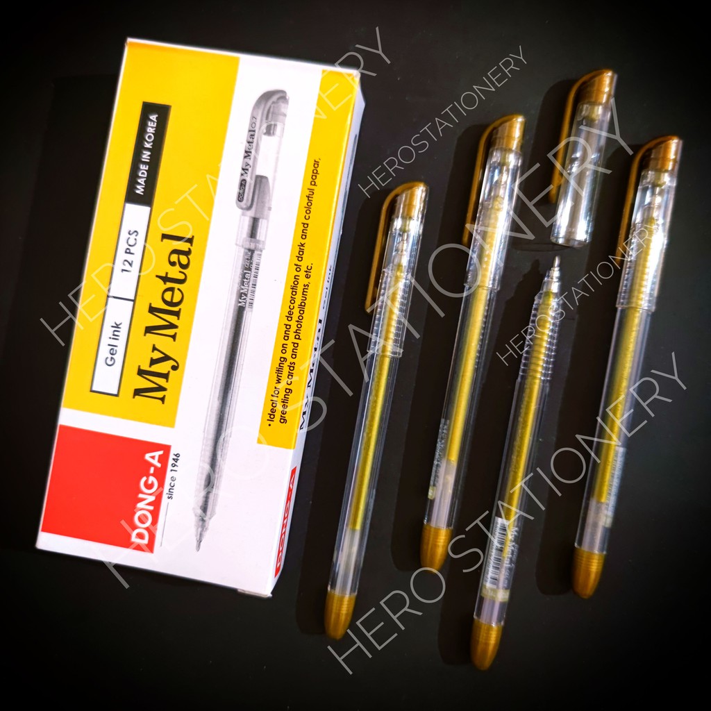 

Dong-A pena gel pen my metal 0.7 mm warna gold emas 73 .12 unit
