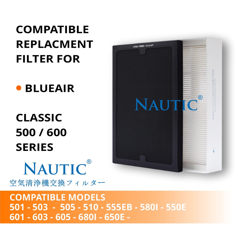 NAUTIC - Hepa Air Filter blu*air filter seri 500/600 carbon filter OEM