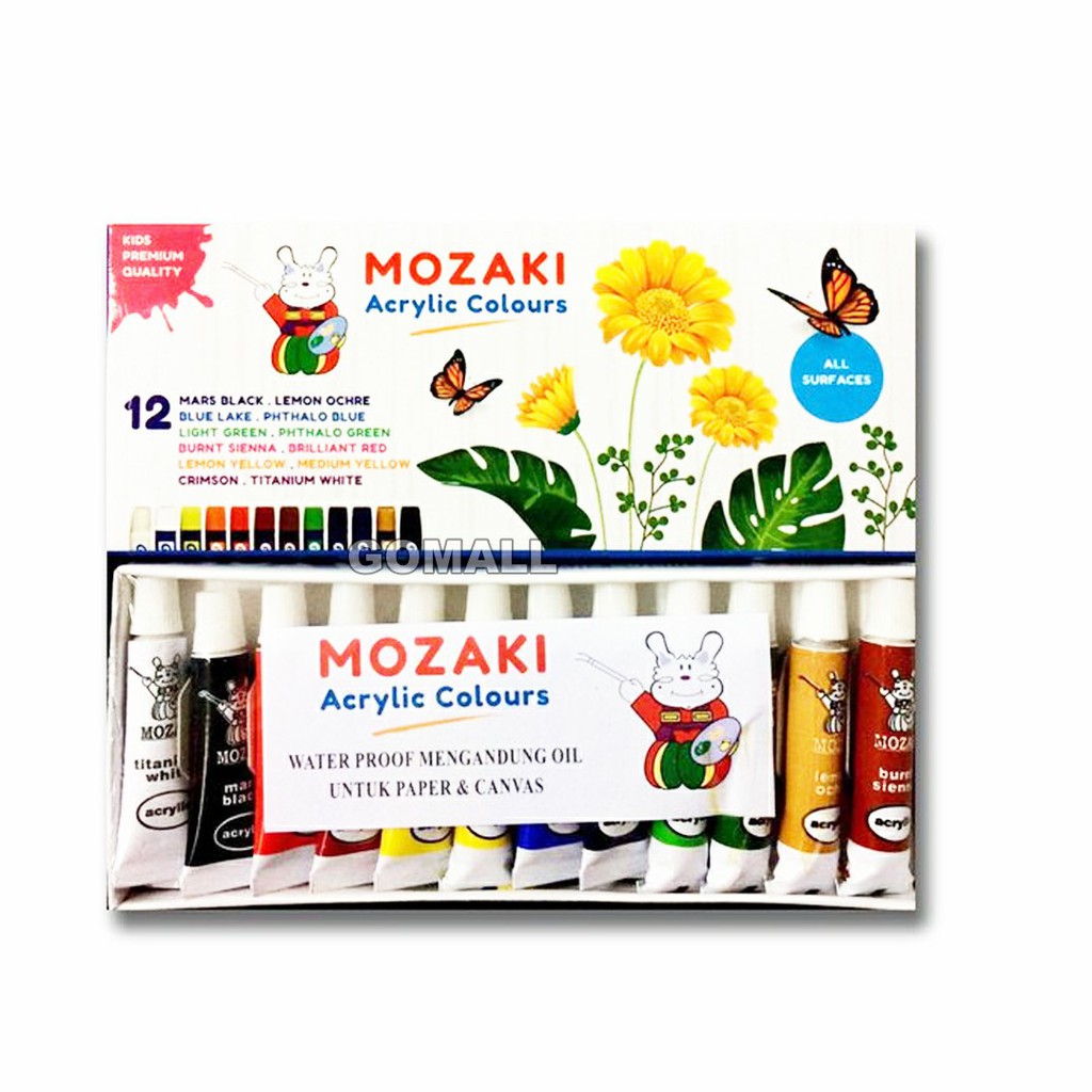 

Cat Acrylic Colours Mozaki 12 Warna