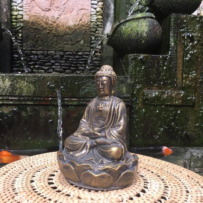 Patung Budha miniatur patung budha antik gold warna patung budha