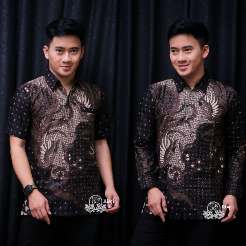 NEW ARRIVAL DISTRO BATIK PRIA BORDIR SOGAN HRB026 BATIKAF