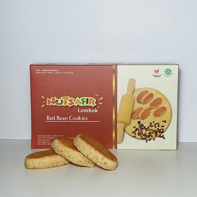 NUTSAFIR KUKIS RASA KACANG MERAH / RED BEAN COOKIES KHAS LOMBOK