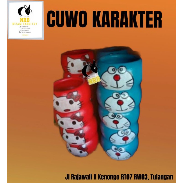 Tempat Pakan/Cuwo Kelinci Karakter