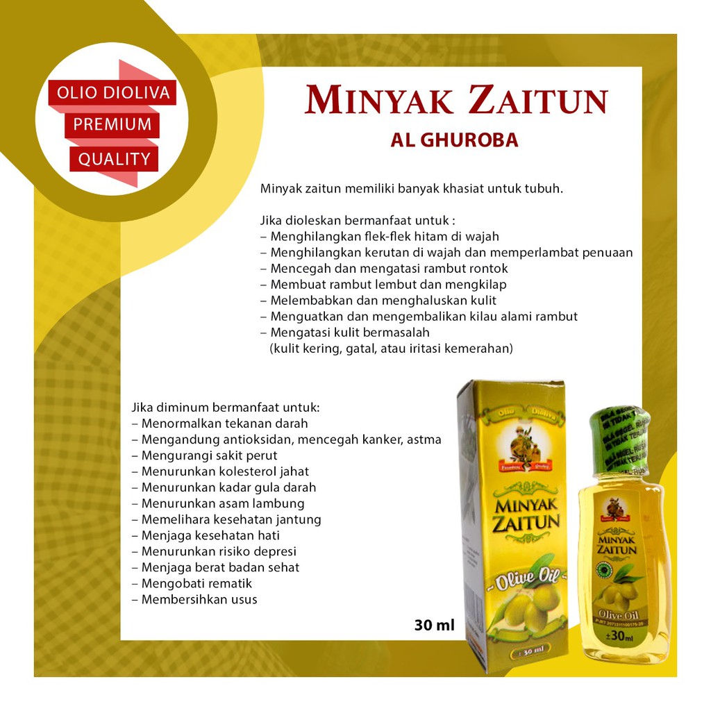 Minyak Zaitun Al Ghuroba Kemasan 30ml