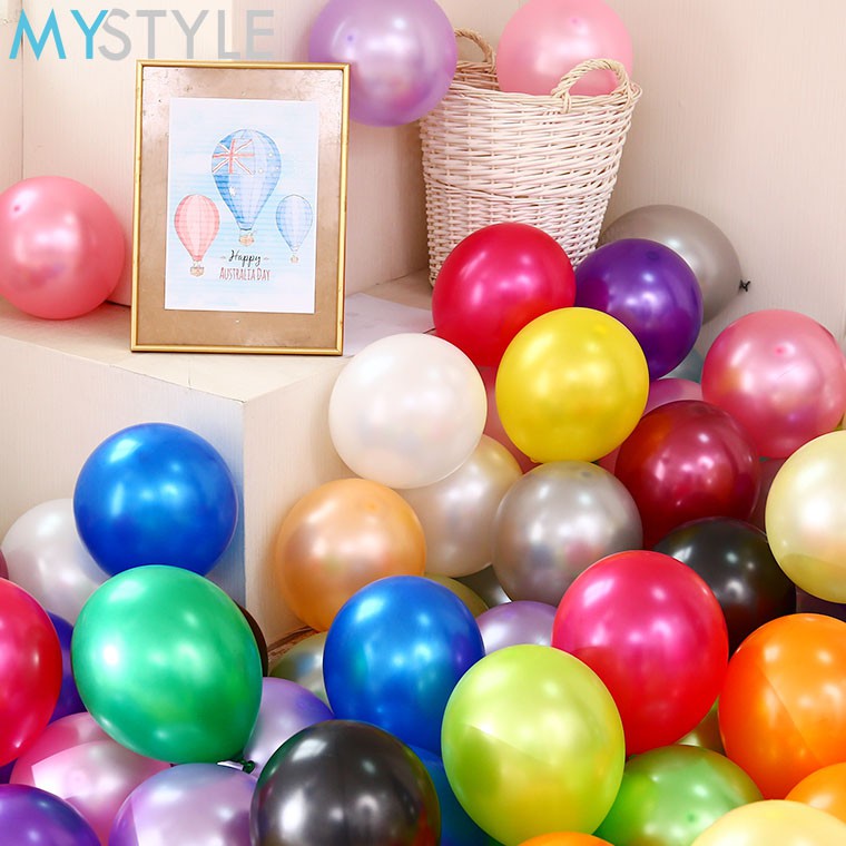 BALON LATEX METALLIC M280 (1 PACK =100 PCS) BERAT 280 GRAM BALON METALIK WARNA WARNI HIGH QUALITY