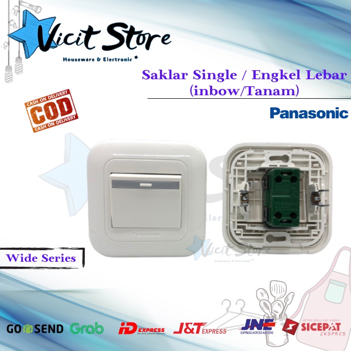 Saklar Panasonic Engkel Besar Set WEJ5541WD WS + WEJ78029w WD WS Inbow