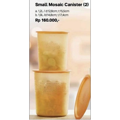 SMALL MOSAIC CANISTER TUPPERWARE (2)