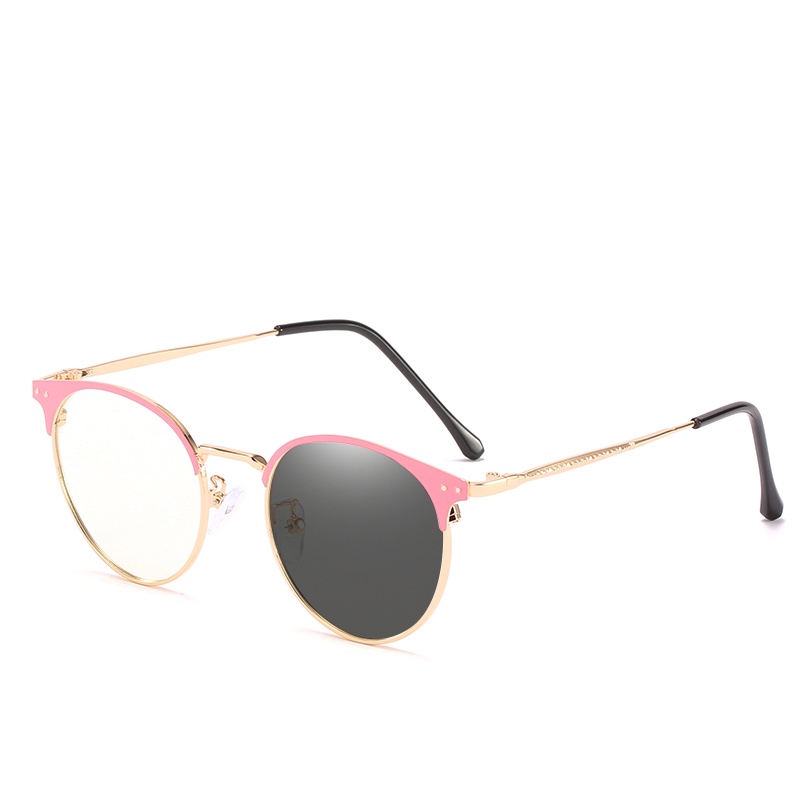 Kacamata Lensa Photocromic + Anti Radiasi Blueray (Bluechromic) Pria Wanita Frame Besi Photochromic-Photocromic#14