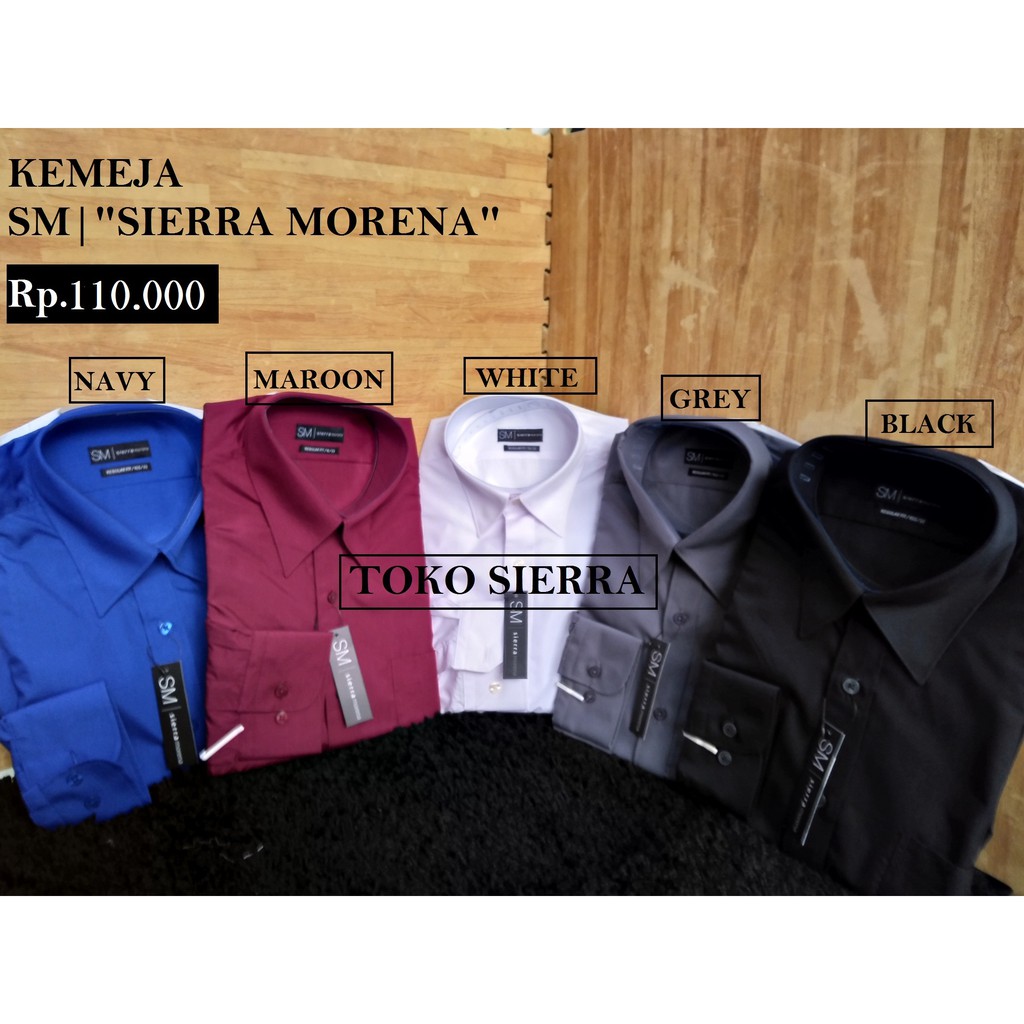 KEMEJA POLOS SIERRA MORENA LENGAN PANJANG REGULAR FIT
