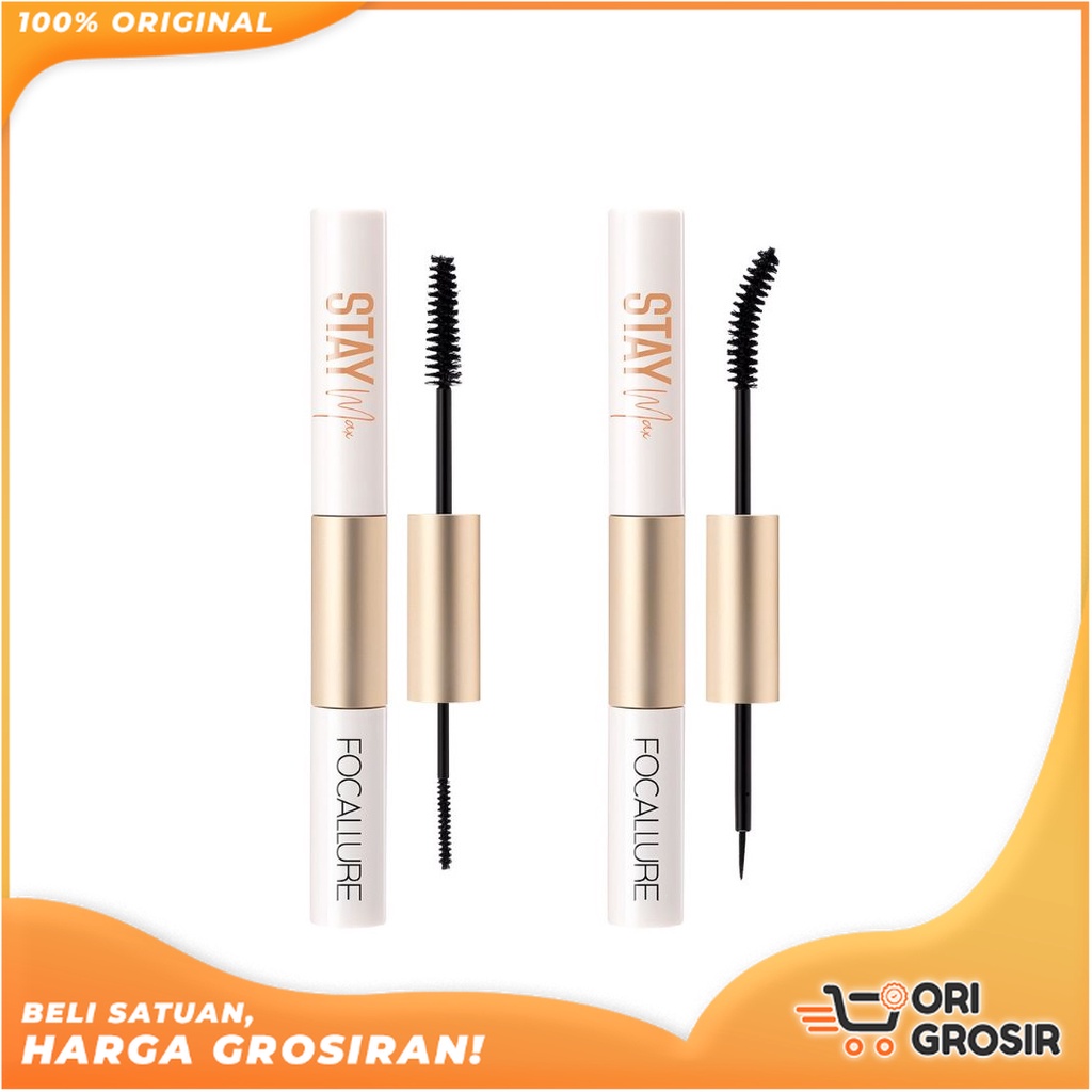 ORI Grosir FOCALLURE 2 In 1 Waterproof Maskara & Eyeliner - Mascara & Eyelash Primer - FA160 - FA 16