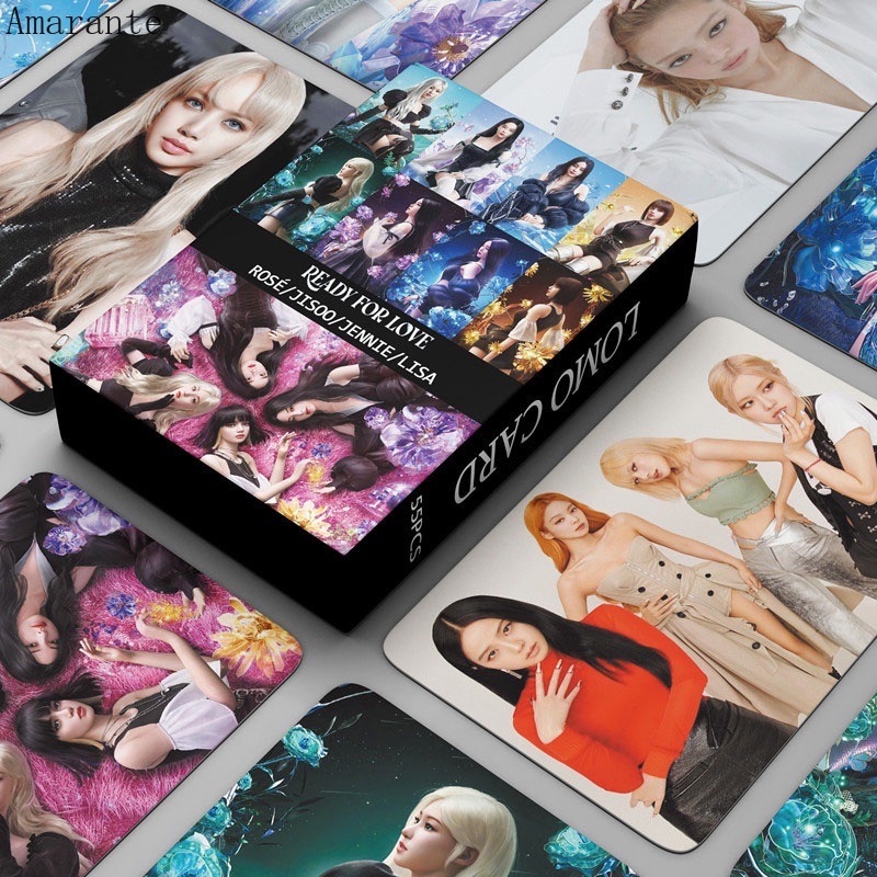 55pcs Kartu Lomo Foto KPOP BLACKPINK JENNIE LISA HD Untuk Koleksi