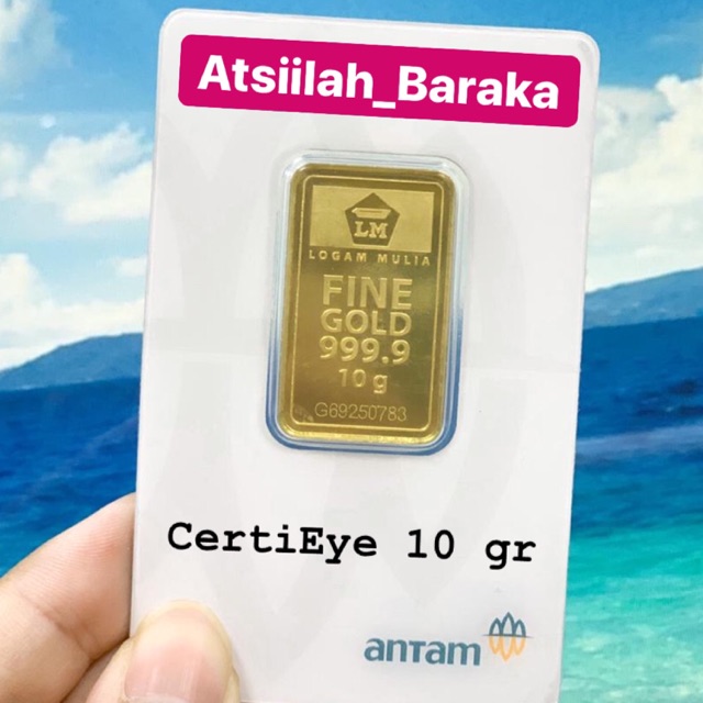 Logam Mulia CertiEye Fine Gold 10 gram