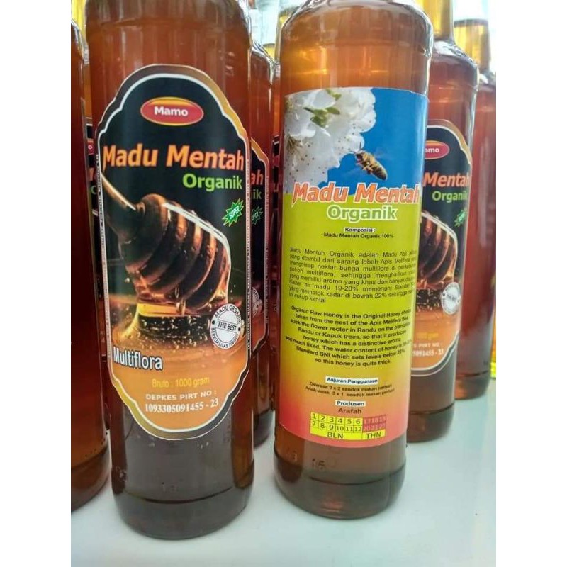 

madu mentah organik berat 500gram kental terasa