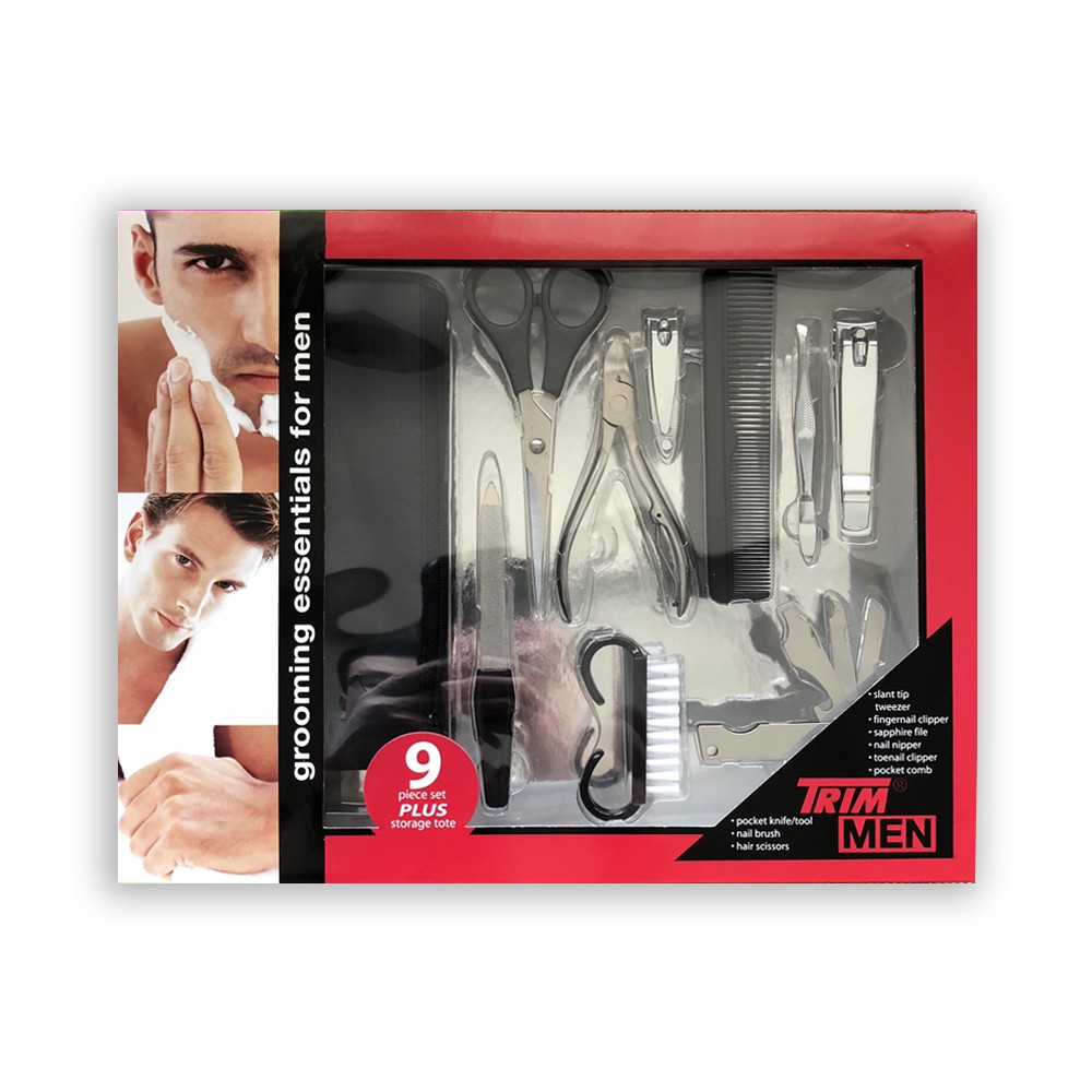 TRIM USA 9pcs Gunting kuku set KOMPLIT/ Manicure Pedicure Set for