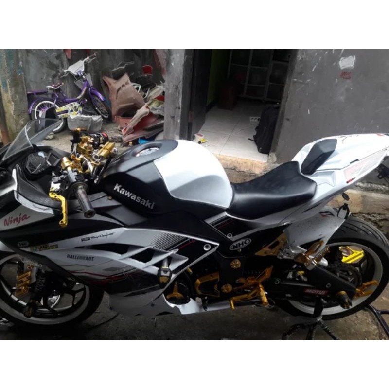 KONDOM TANGKI NINJA 250 FI COVER CONDOM NINJA FI OLD PENGAMAN TANGKI TENGKI HIJAU PUTIH MERAH HITAM