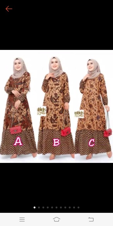 Promo Murah! Gamis Batik Rempel