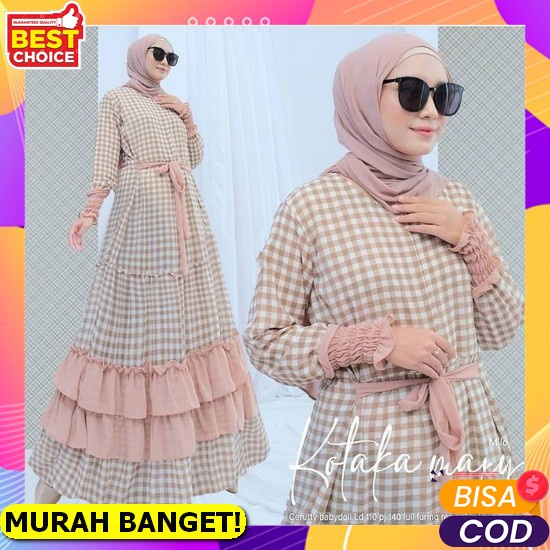 Gamis Terbaru Ceruty Babydoll/ Gamis Carisa Aldans By Aldans/ Gamis Murah/ Gamis Lebaran Kekinian Hi