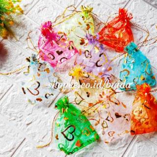 Kantong Permen  Candy Bags Motif Hati Bungkus Wadah 