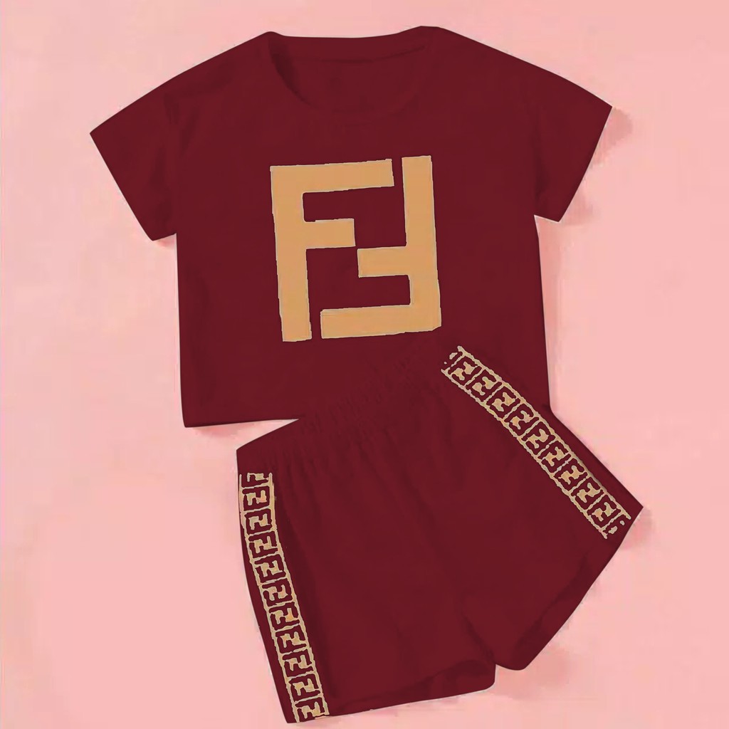 TFS SET. SETELAN FF LIST CELANA / SETELAN FENDI LIST