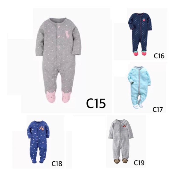 (Kiddiwear) C15-19 Jumper panjang / jumper  / jumper bayi / sleepsuit