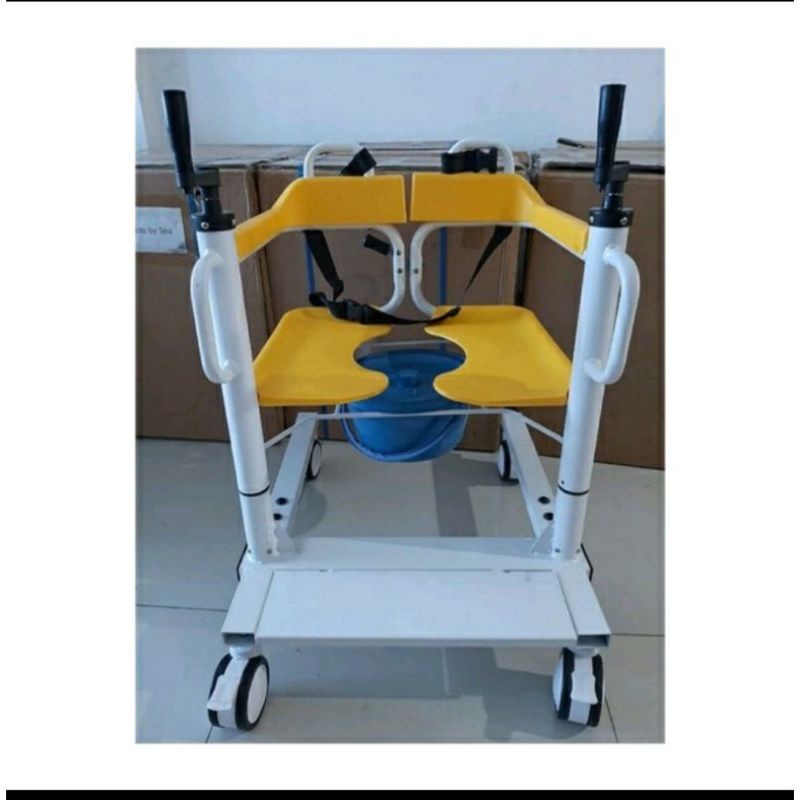 Kursi Roda Transfer Pasien + Commode Chair Hidrolik CAREINDO