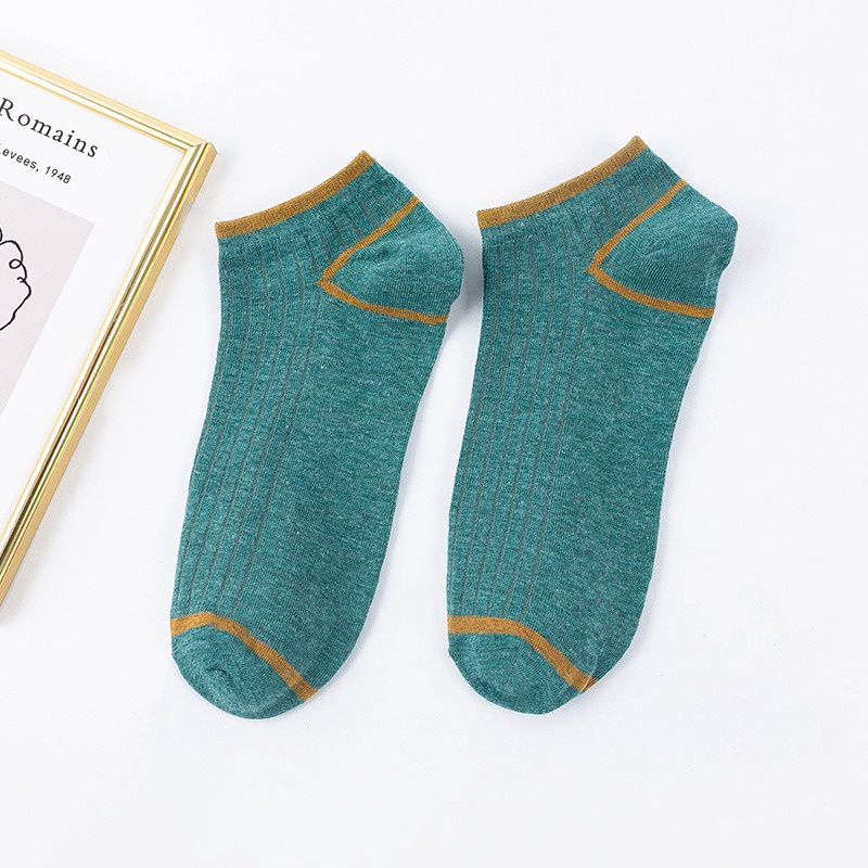 Kaos Kaki Ankle Pendek Lucu Tebal 1kg muat 86pcs Motif Brown Import Lembut GANNISE KK0002-KK0008 GREEN