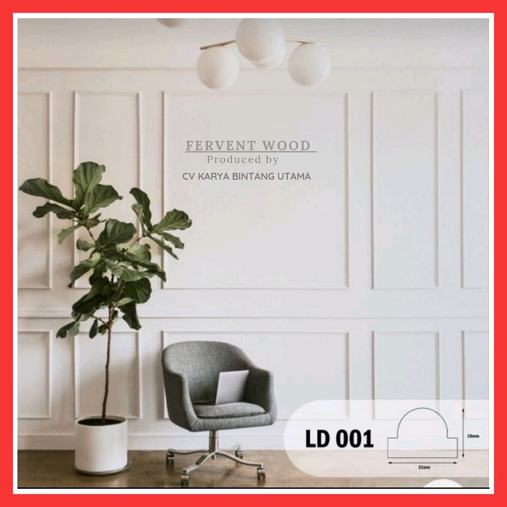 Lis Kayu Wall Moulding Molding Wainscoting Lis Dinding Profil Kayu Wall Panel