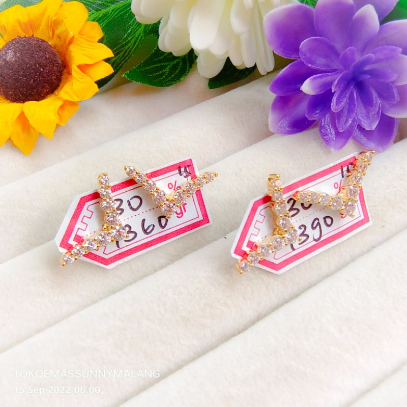 ANTING V EMAS ASLI 300%/6K