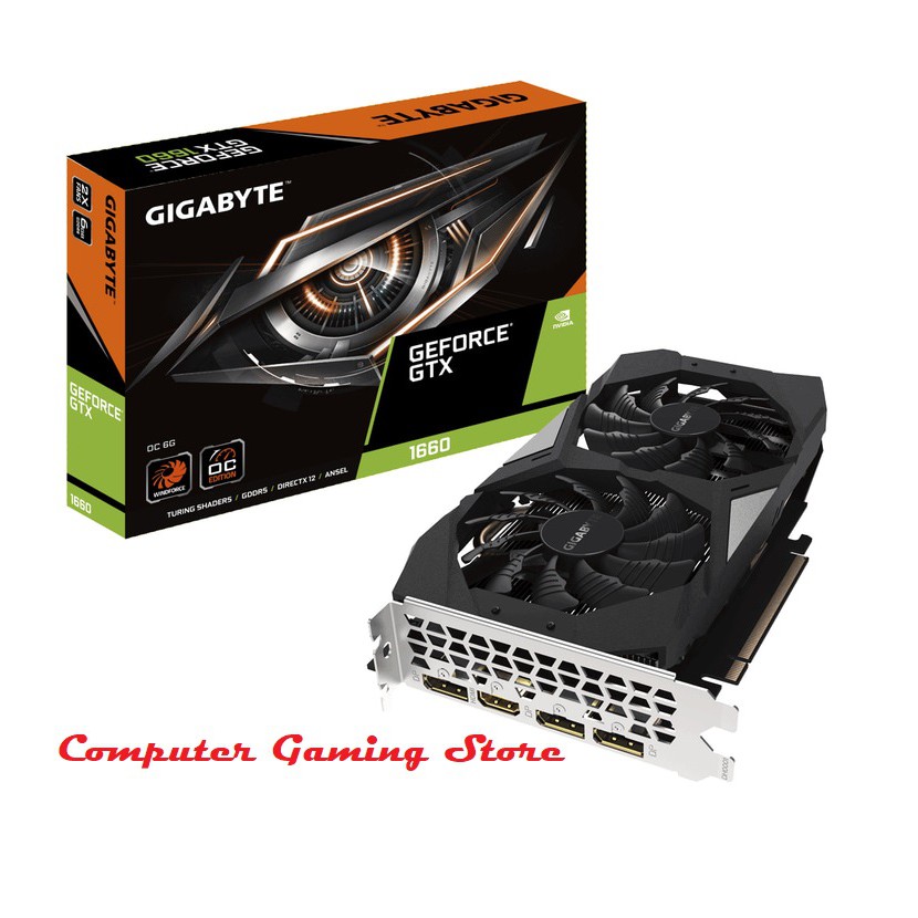 Gigabyte Nvidia Geforce GTX1660 / GTX 1660 - 6GB OC DDR6