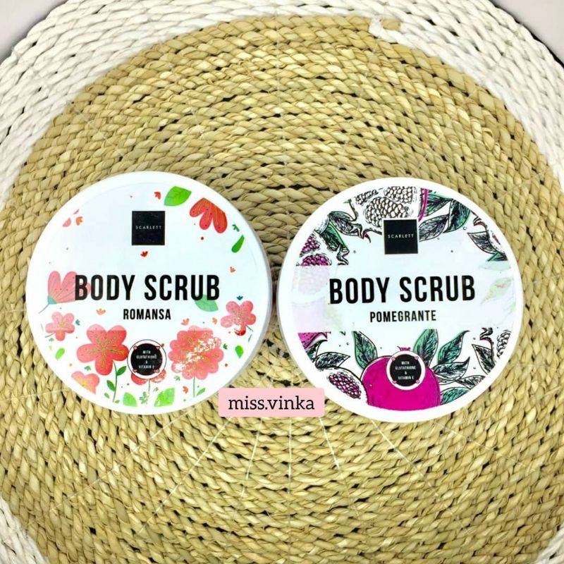 ❤Miss.Vinka❤ Scarlett Body Scrub Romansa, Pomegranate, Coffee Original Murah