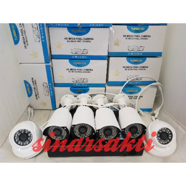 PAKET CCTV 5MP 8CH 6 CAMERA 1080P LENGKAP TGGL PASANG MURAH