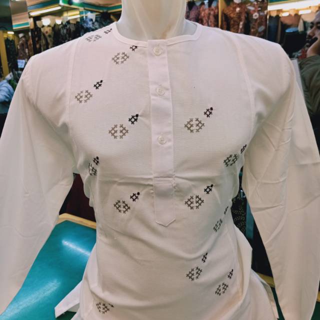 Koko lengan panjang kerah oblong.Al.luthfi size.S.M.L.XL