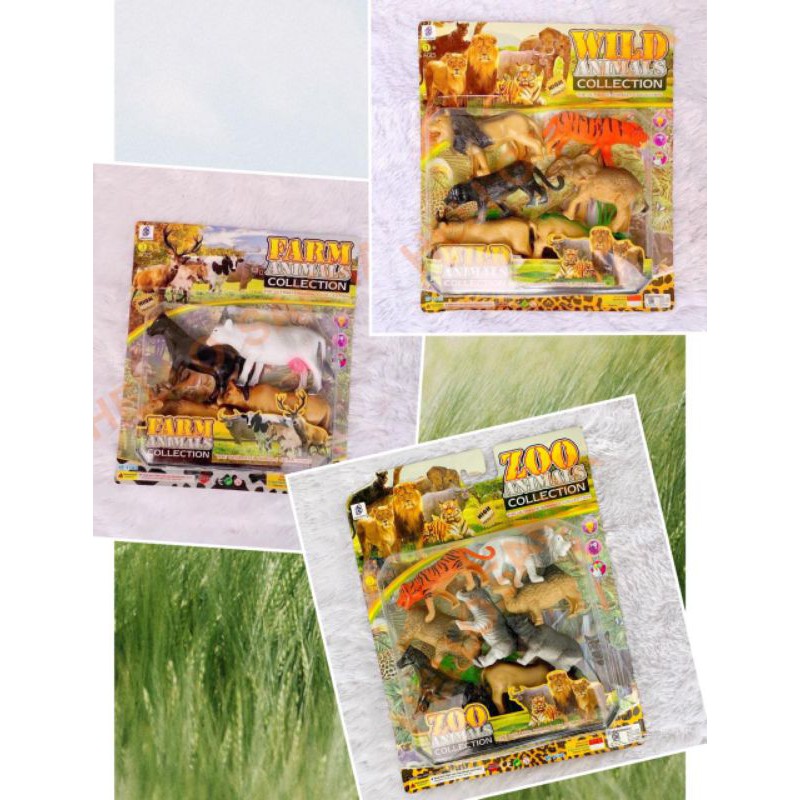 MAINAN FARM & WILD & ZOO ANIMALS COLLECTION / ANIMAL SET PLASTIK / HEWAN BINATANG