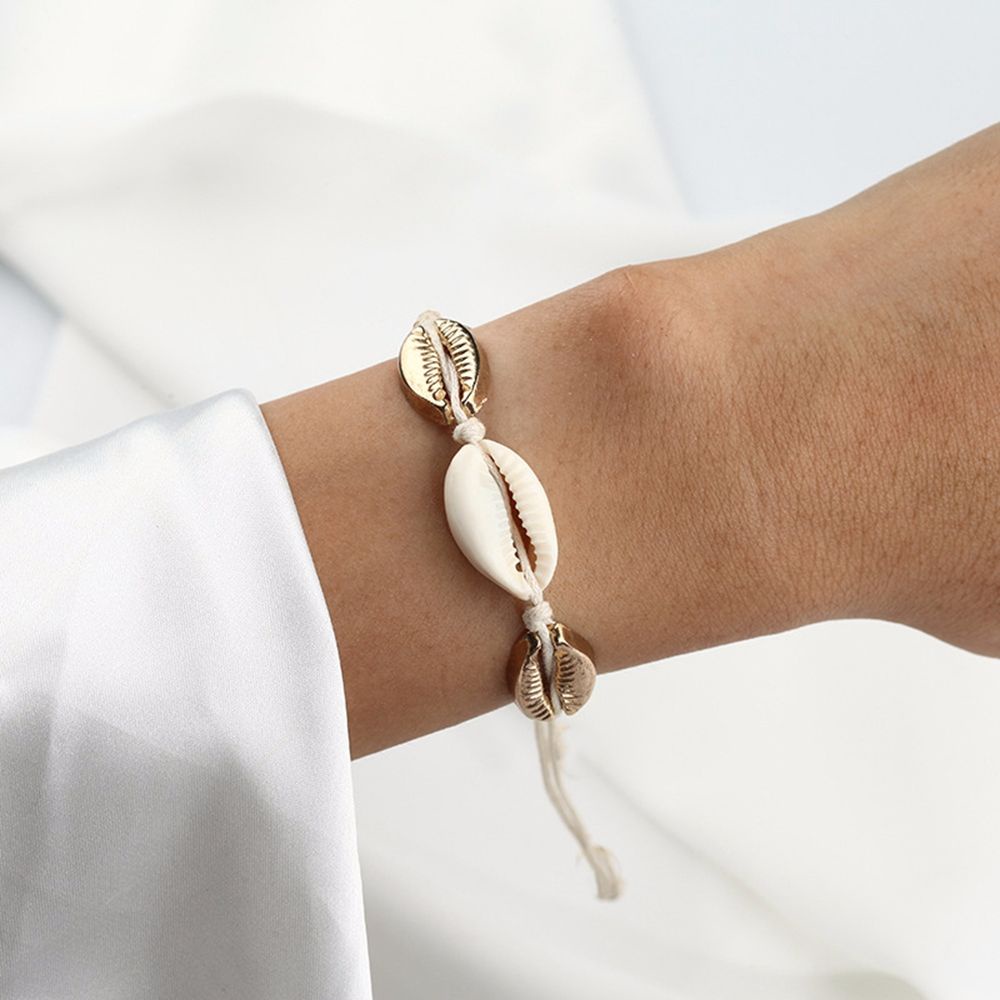 Needway  Adjustable Female Ankle Chain Cute Shell Bohemia Anklet Women Korean Summer Bead Jewelry Gift Barefoot Chain Beach Jewelry