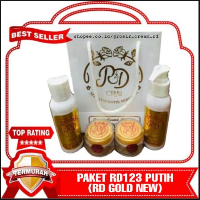 Cream RD Gold Terbaru Original RD123 Putih Rinna Diazella Paket Toner / Cleanser RD 123 Termurah