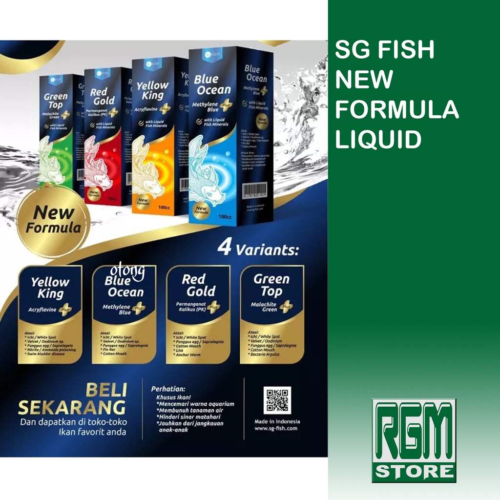 SG Fish Blue Ocean Methylene blue Obat Ikan 100ml 100 ml