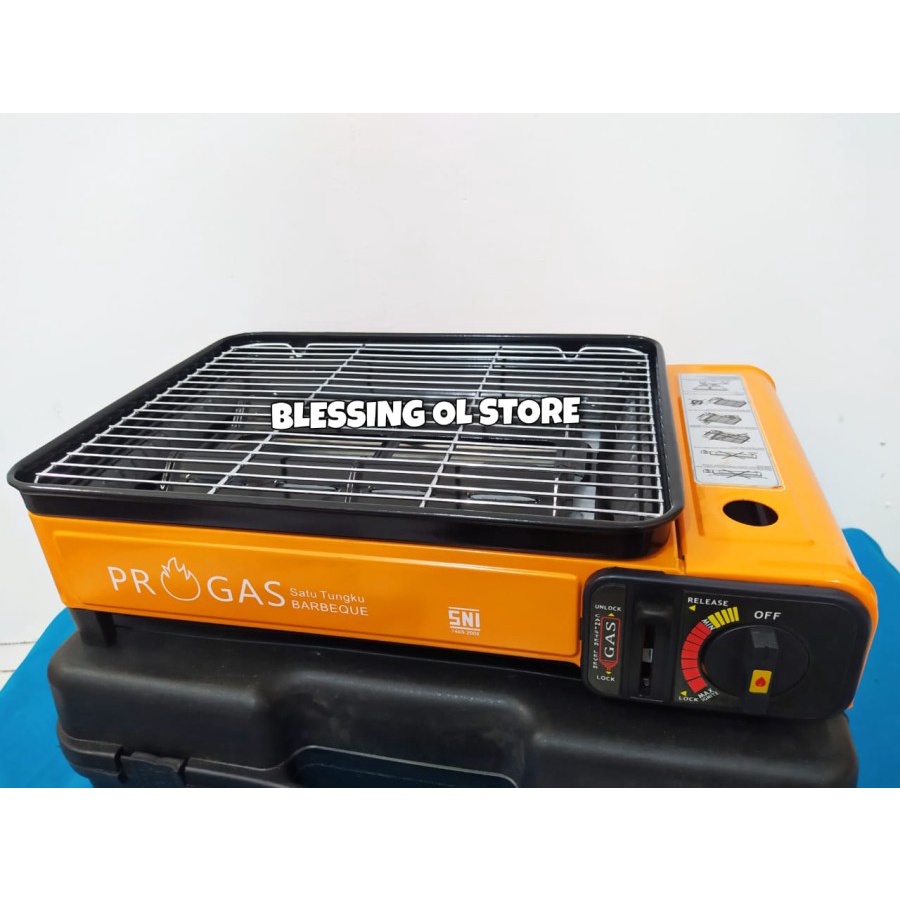 Kompor Gas Portable BBQ 2 in 1 Progas /Kompor Panggang Portable PROGAS