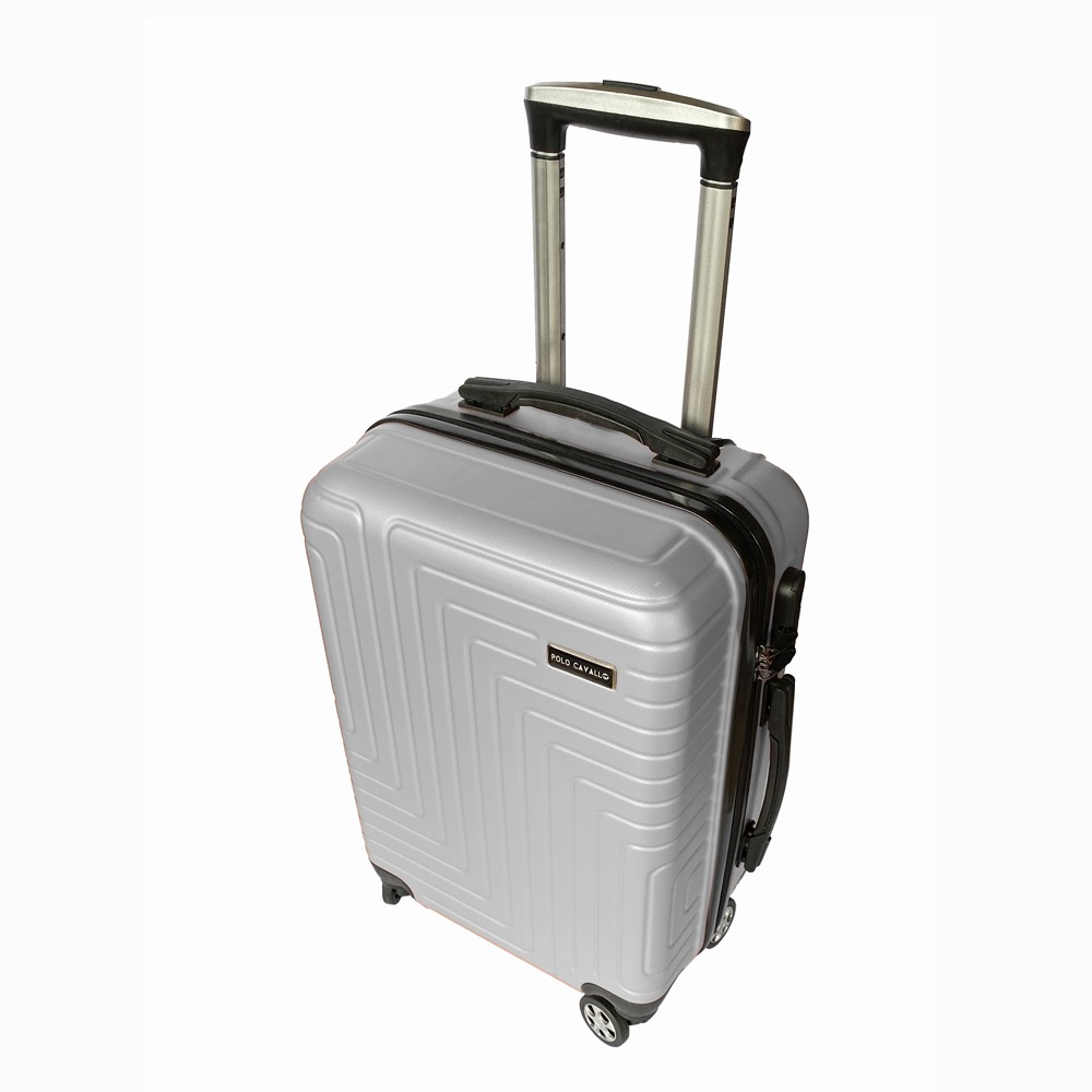 Free Shipping! Koper Fiber POLO MILANO Koper Kabin 20inch Koper Travelling Anti Pecah TC23 - Silver