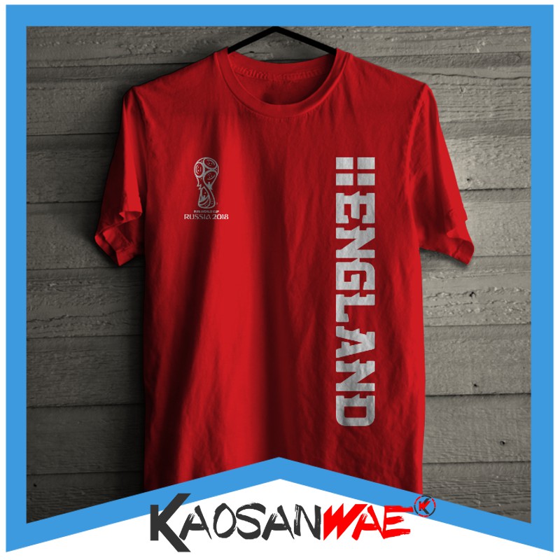 Kaos Bola England Piala Dunia 2018 Inggris World Cup Russia Tshirt KaosanWae
