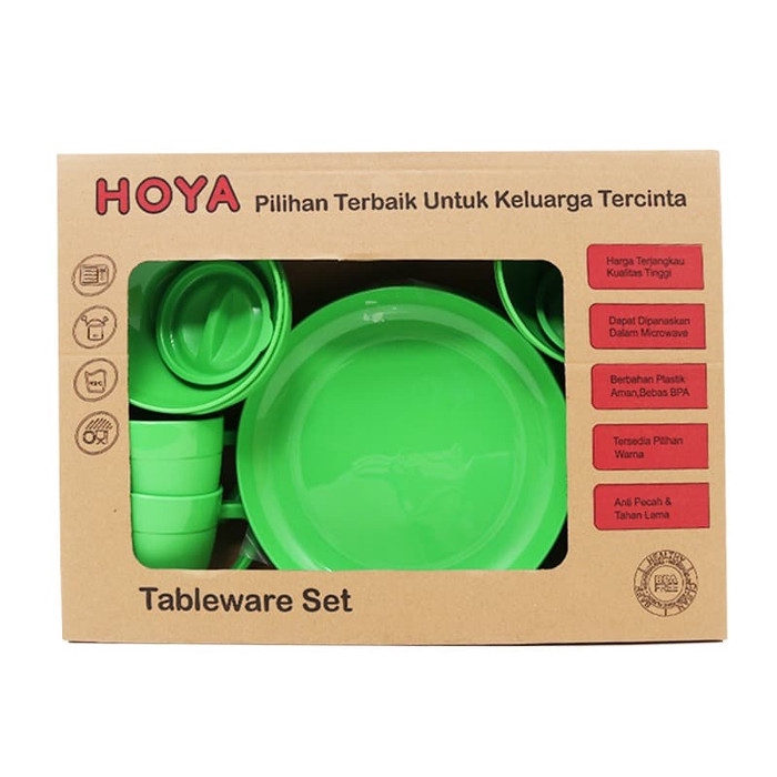 HOYA TABLEWARE 1 SET MANGKUK, PIRING BULAT, MUG (MASING2 4PCS)