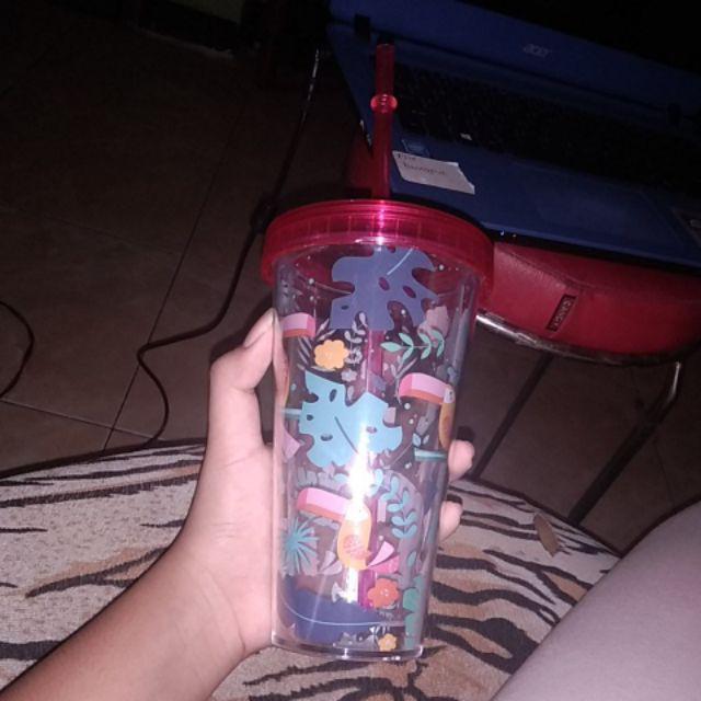 Tumbler Sedotan , Gelas Minum Sedotan ! Flamingo, Tumbler Sedotan Stainless Steel, Tumblr With Straw