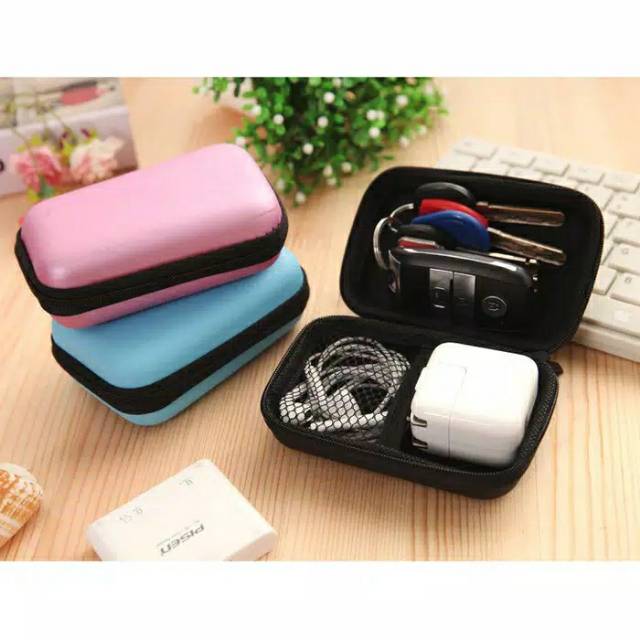 Kotak Penyimpanan Headset / Earphone / Dompet Coin / Charger HP / Dompet Traveller