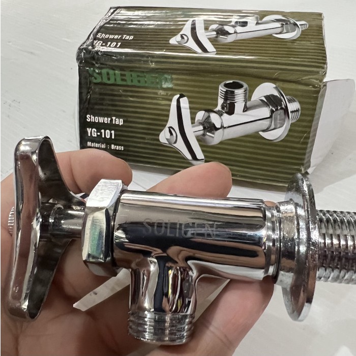 Stop Kran Keran Shower Tanam F Baling Kuningan Brass SOLIGEN YG-101