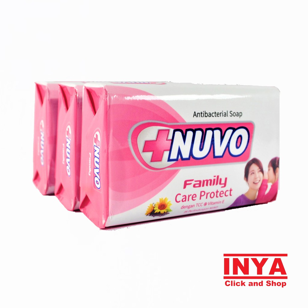 NUVO FAMILY CARE PROTECT ANTIBACTERIAL SOAP 76gr - Sabun Batang