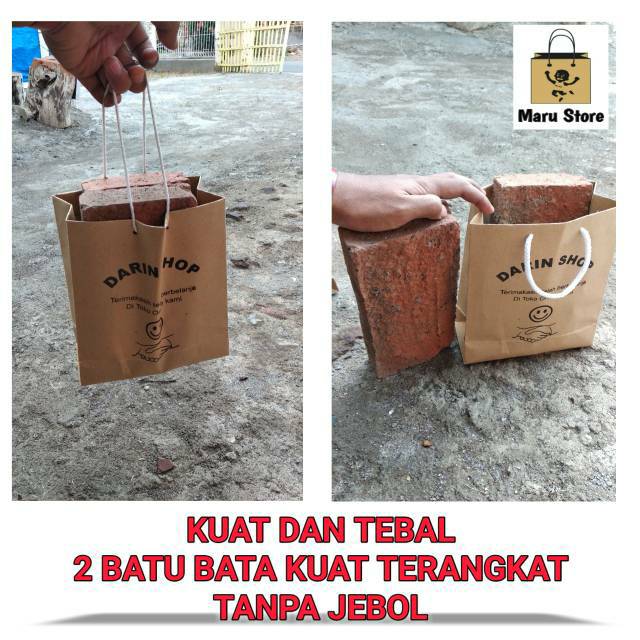 

tas kertas paperbag plus sablon ukuran 18x22x6 cm