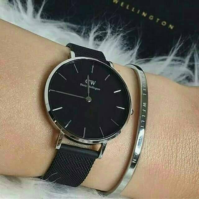 Jam tangan wanita cewek dw daniel Wellington petite set cuff gelang melrose sterling ashfield