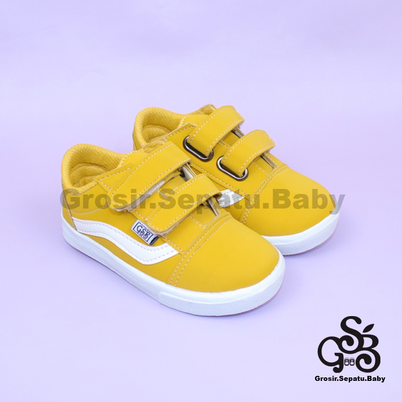 sepatu anak sneakers sepatu anak laki laki sepatu anak perempuan model casual London kids KUNYIT polos ringan fleksibel &amp; Anti Slip