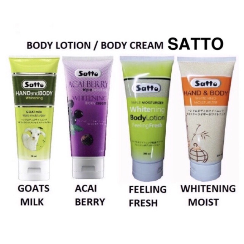 Satto Triple Moisturizer Whitening Body Lotion / Cream 200ml